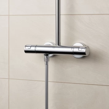 Grohe douchesysteem Vitalio start 250 vierkant met thermostaatkraan QuickFix chroom Grohe Douchesysteem Vitalio Start 250 Vierkant Met Thermostaatkraan QuickFix Chroom -Gamma Badkamer Winkel 123 5996