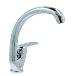 OK Keukenkraan Met Hoog Gebogen Uitloop En Hendel Chroom -Gamma Badkamer Winkel 123 6