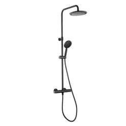 Tiger Regendoucheset Akcent Met Thermostatisch Kraan Zwart -Gamma Badkamer Winkel 123 6021