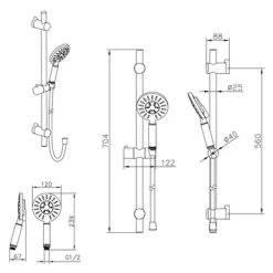 Tiger Doucheset Akcent 3 Straalstanden Chroom -Gamma Badkamer Winkel 123 6027