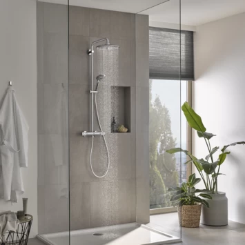 Grohe douchesysteem Vitalio joy 260 cooltouch met thermostaatkraan Quickfix chroom Grohe Douchesysteem Vitalio Joy 260 Cooltouch Met Thermostaatkraan Quickfix Chroom -Gamma Badkamer Winkel 123 6040