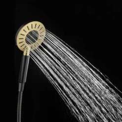 Tiger Regendoucheset Akcent Zwart Messing -Gamma Badkamer Winkel 123 6086