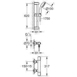 Grohe Precision Flow Douchethermostaat Incl. Doucheset -Gamma Badkamer Winkel 123 6156