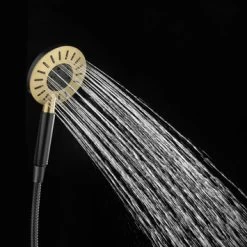 Tiger Regendoucheset Akcent Zwart/messing Incl Kraan En Handdouche Met 3 Straalstanden 6 Tiger Regendoucheset Akcent Zwart/messing Incl Kraan En Handdouche Met 3 Straalstanden -Gamma Badkamer Winkel 123 6212