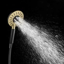 Tiger Regendoucheset Akcent Zwart/messing Incl Kraan En Handdouche Met 3 Straalstanden 7 Tiger Regendoucheset Akcent Zwart/messing Incl Kraan En Handdouche Met 3 Straalstanden -Gamma Badkamer Winkel 123 6213