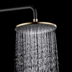 Tiger Regendoucheset Akcent Zwart/messing Incl Kraan En Handdouche Met 3 Straalstanden 8 Tiger Regendoucheset Akcent Zwart/messing Incl Kraan En Handdouche Met 3 Straalstanden -Gamma Badkamer Winkel 123 6214