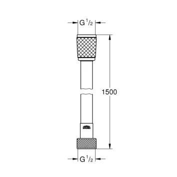 Grohe Doucheslang VitalioFlex Zilver 150 cm Grohe Doucheslang VitalioFlex Zilver 150 Cm -Gamma Badkamer Winkel 123 6241