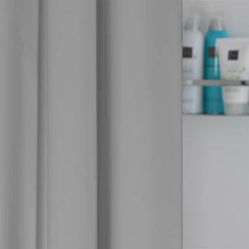 Douchegordijn Granada 120x200cm licht grijs SEALSKIN Douchegordijn Granada 120x200cm Licht Grijs -Gamma Badkamer Winkel 123 6300