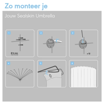 Sealskin Douchegordijnstang Umbrella Aluminium Sealskin Douchegordijnstang Umbrella Aluminium -Gamma Badkamer Winkel 123 6313