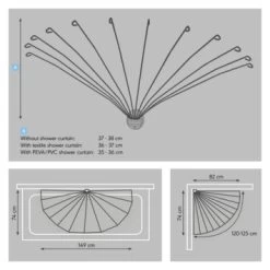 Sealskin Douchegordijnstang Umbrella Aluminium 9 Sealskin Douchegordijnstang Umbrella Aluminium -Gamma Badkamer Winkel 123 6314