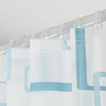 Sealskin Douchegordijn Retro Blue 180x200 cm Sealskin Douchegordijn Retro Blue 180x200 Cm -Gamma Badkamer Winkel 123 6357