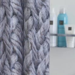Sealskin Douchegordijn Knitted Grijs 180x200 Cm -Gamma Badkamer Winkel 123 6385