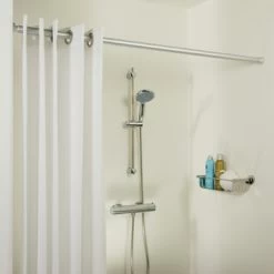 Sealskin Douchegordijnstang Seallux Verstelbaar Aluminium 125-220 Cm -Gamma Badkamer Winkel 123 6412