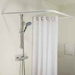 Sealskin Douchegordijnstang Seallux Combi Wit -Gamma Badkamer Winkel 123 6454