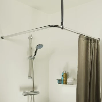 Sealskin Plafondsteun Seallux voor Douchegordijnstang Chroom 60 cm Sealskin Plafondsteun Seallux Voor Douchegordijnstang Chroom 60 Cm -Gamma Badkamer Winkel 123 6544