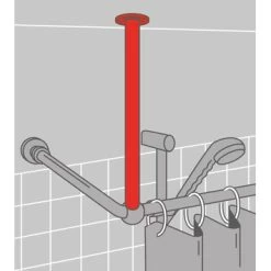 Sealskin Plafondsteun Seallux Voor Douchegordijnstang Chroom 60 Cm 5 Sealskin Plafondsteun Seallux Voor Douchegordijnstang Chroom 60 Cm -Gamma Badkamer Winkel 123 6545