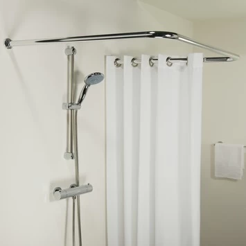 Sealskin Douchegordijn Seallux Combi Chroom Sealskin Douchegordijn Seallux Combi Chroom -Gamma Badkamer Winkel 123 6661