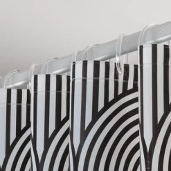 Sealskin Douchegordijn Brave 180x200cm Zwart/wit -Gamma Badkamer Winkel 123 6668