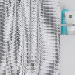 Sealskin Douchegordijn Wave Polyester 180x200 Cm Zwart -Gamma Badkamer Winkel 123 6688