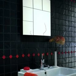 Mozaïektegel Java Zwart 30x30 Cm 4 Mozaïektegel Java Zwart 30x30 Cm -Gamma Badkamer Winkel 123 6859