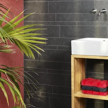 Wandtegel Santelmo Mat Zwart 5x60 cm 0,96 m² Wandtegel Santelmo Mat Zwart 5x60 Cm 0,96 M² -Gamma Badkamer Winkel 123 6915