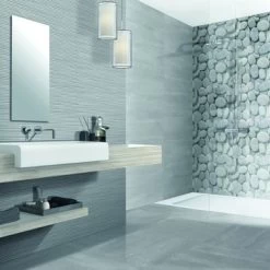 Wandtegel Decor Tiber Wit 20x50 Cm -Gamma Badkamer Winkel 123 6936