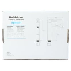 Atlantic Wastafelkraan Spencer Met Hendel Chroom -Gamma Badkamer Winkel 123 71