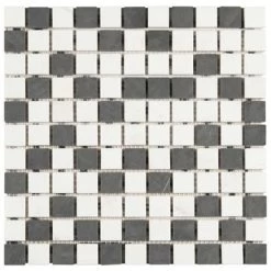 Mozaiek Wit/Zwart/Grijs 30x30cm -Gamma Badkamer Winkel 123 7166