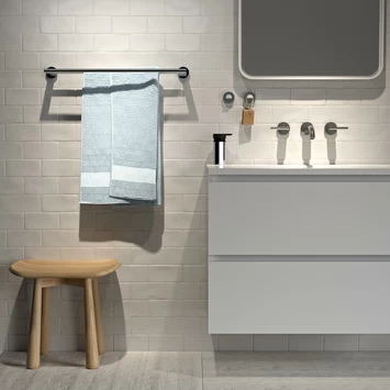 Tiger Noon zelfklevende grote haak chroom Tiger Noon Zelfklevende Grote Haak Chroom -Gamma Badkamer Winkel 123 7206