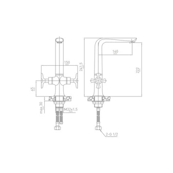Van Marcke Keukenkraan Sign 2-knops Chroom Van Marcke Keukenkraan Sign 2-knops Chroom -Gamma Badkamer Winkel 123 722