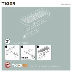 Tiger Toiletrolhouder Carv Met Planchet -Gamma Badkamer Winkel 123 7231