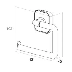 Tiger Carv Toiletrolhouder Zonder Klep Zwart -Gamma Badkamer Winkel 123 7260