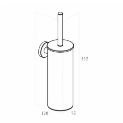 Marho Toiletborstelhouder Luxor Zwart -Gamma Badkamer Winkel 123 7270