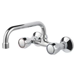 Handson Keukenkraan Thomas 2-knops Bovenuitloop Chroom 15 Cm