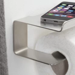 Tiger Toiletrolhouder Colar Met Plateau RVS -Gamma Badkamer Winkel 123 7324