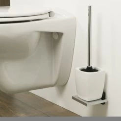 Tiger Toiletborstelhouder Zenna Hangend Chroom/Wengé -Gamma Badkamer Winkel 123 7410