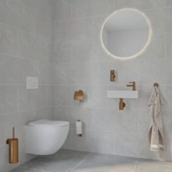 Marho Toiletrolhouder Luxor Met Klep Brons Koper -Gamma Badkamer Winkel 123 7419