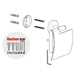 Marho Toiletrolhouder Luxor Met Klep Zwart -Gamma Badkamer Winkel 123 7450