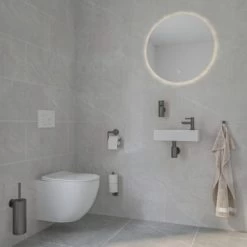 Marho Handdoekhaak Luxor Groot Gun Metal -Gamma Badkamer Winkel 123 7529