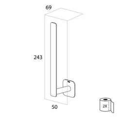 Tiger Reserverolhouder Colar Hangend RVS -Gamma Badkamer Winkel 123 7592