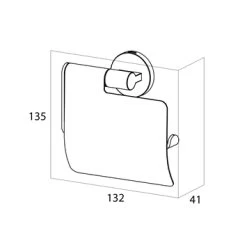 Tiger Wc-Rolhouder Met Klep Noon Zwart -Gamma Badkamer Winkel 123 7596
