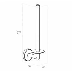 Marho Reserverolhouder Luxor Chroom 5 Marho Reserverolhouder Luxor Chroom -Gamma Badkamer Winkel 123 7600