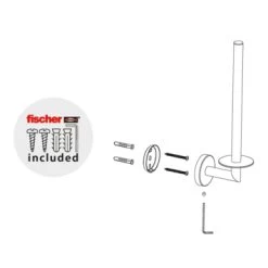 Marho Reserverolhouder Luxor Chroom 7 Marho Reserverolhouder Luxor Chroom -Gamma Badkamer Winkel 123 7602