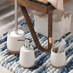 Sealskin Toiletborstel Met Houder Braid Wit -Gamma Badkamer Winkel 123 7624