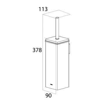 Tiger Toiletborstelhouder Items Hangend Vierkant Chroom Tiger Toiletborstelhouder Items Hangend Vierkant Chroom -Gamma Badkamer Winkel 123 7632