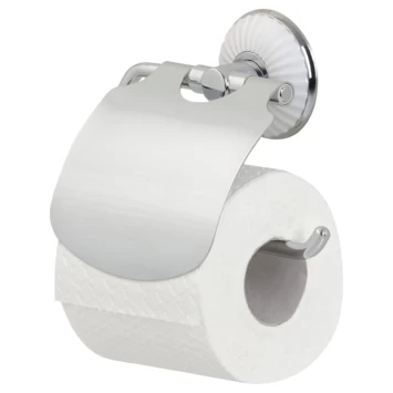 Tiger toiletrolhouder Ivy chroom/wit met klep Tiger Toiletrolhouder Ivy Chroom/wit Met Klep -Gamma Badkamer Winkel 123 7659