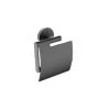 Marho Toiletrolhouder Luxor Met Klep Gun Metal -Gamma Badkamer Winkel 123 7665