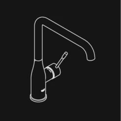 GROHE Keukenkraan Essence L-size Met Hendel Chroom -Gamma Badkamer Winkel 123 771