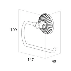 Tiger WC-rolhouder Ivy Chroom/wit 5 Tiger WC-rolhouder Ivy Chroom/wit -Gamma Badkamer Winkel 123 7802
