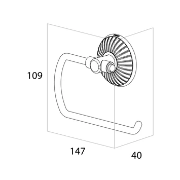 Tiger WC-rolhouder Ivy chroom/wit Tiger WC-rolhouder Ivy Chroom/wit -Gamma Badkamer Winkel 123 7802